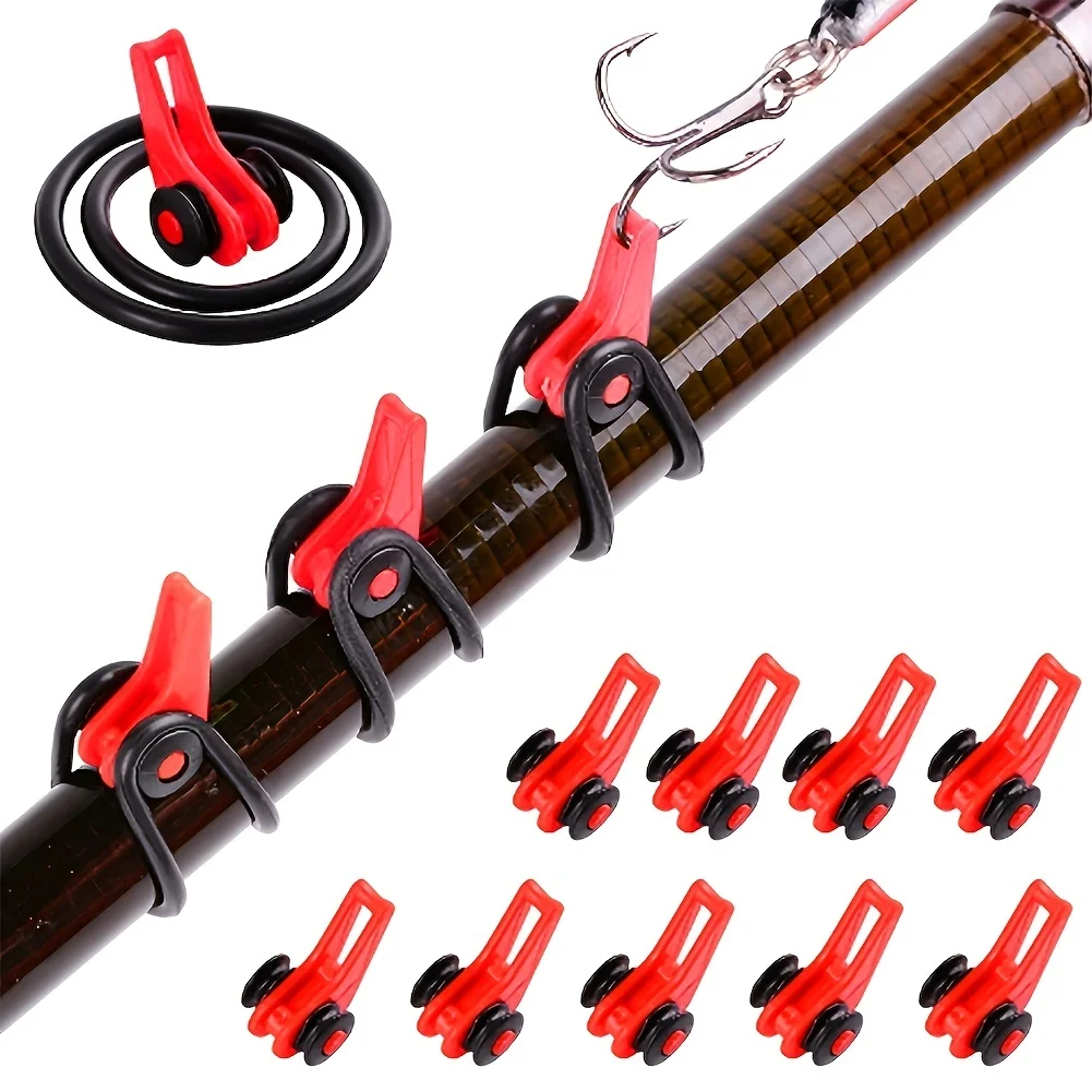 20pcs/lot Jig Hooks Safety Keeping Holder Fishing Tool Fishing Rod Pole  Hook Keeper for Lockt Bait Lure Accessories