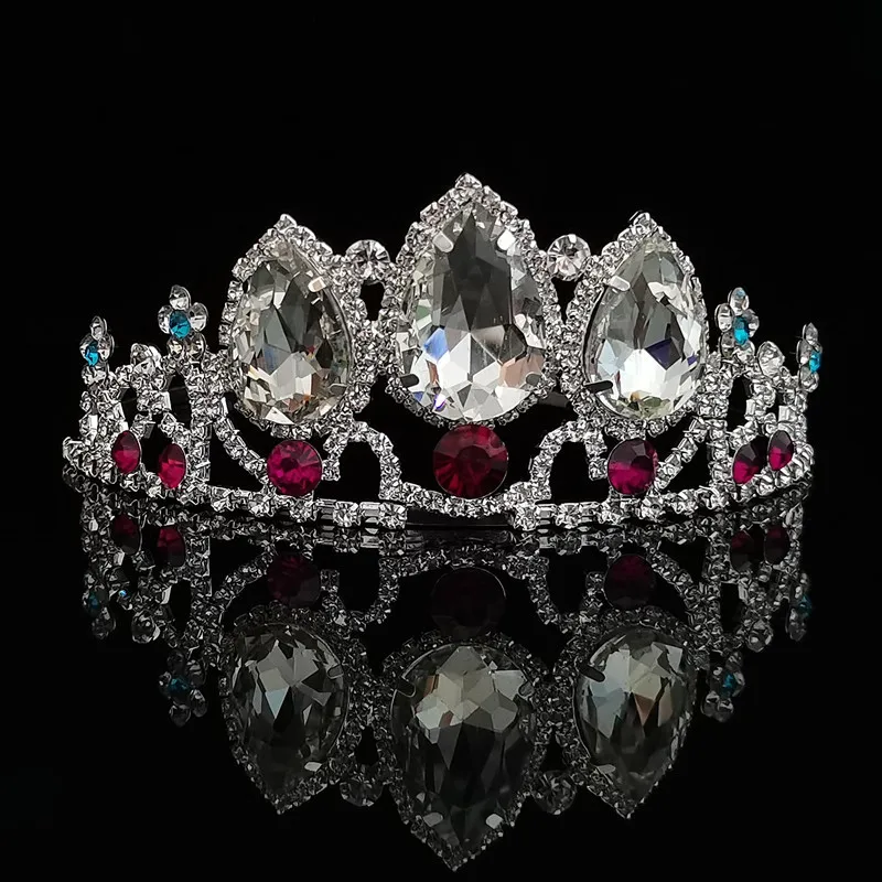 Bride Wedding TiarasBaroque Headpiece AB Crystal Rhinestone Crown Girl Princess Diadem Wedding Photography Hair Accessories - 3