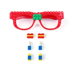 Party Gathering Building Blocks Glasses - DIY Toys & Decorations, Creative Accessories, Perfect Christmas Gift (No box)