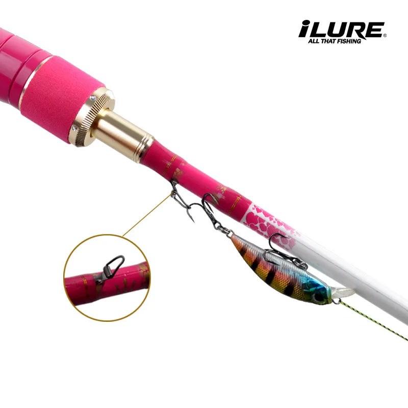 BULUSEL FUJI Angela-Pink Spinning Fishing Rod,Casting Rod