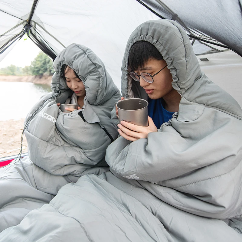 Sleeping Bag Double Outdoor Camping Travel Survival Cotton Washable For PACOONE