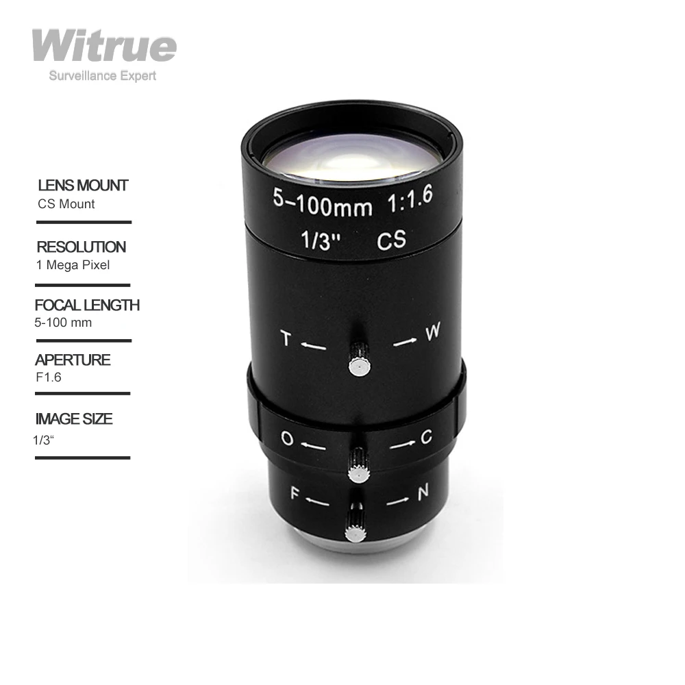Tanio Witrue HD CCTV Lens 5-100mm sklep