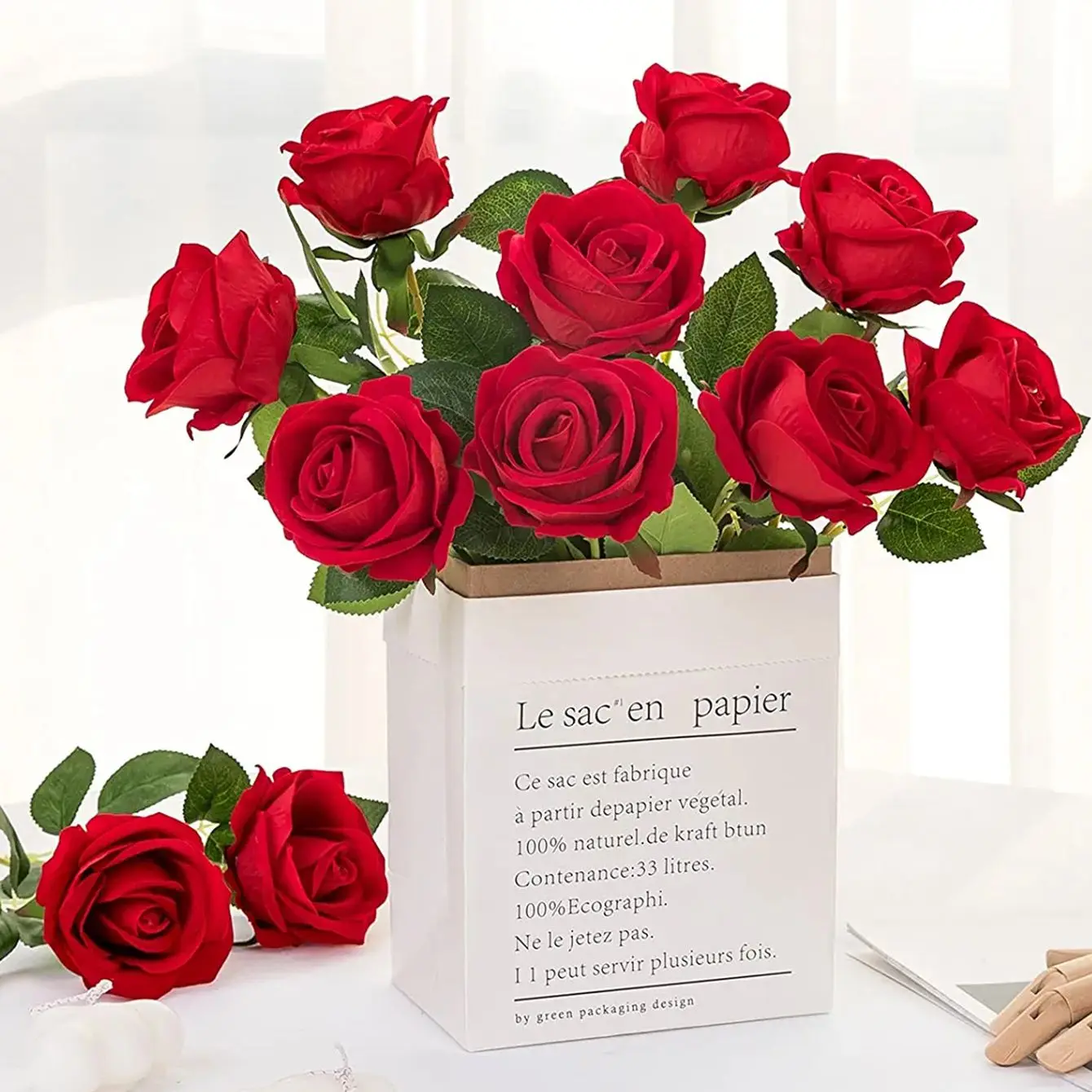 5/10 stücke Künstliche Blumen Seide Rose Hom Decor Hochzeit Brautstrauß Outdoor Garten Bogen Zubehör Valentinstag Diy Geschenk box