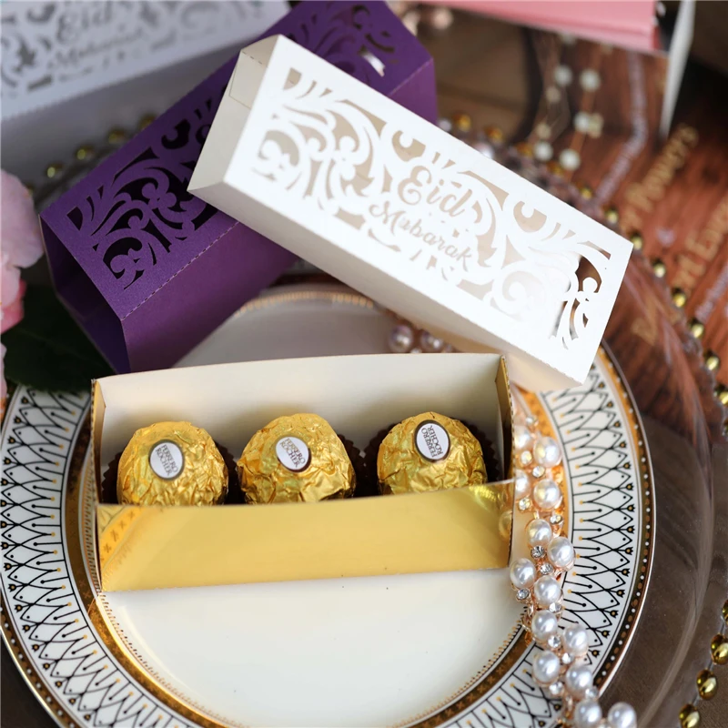 1/6/12pcs EID Mubarak Decor for Home Kraft Paper Bag Ramadan Mubarak Ornaments Packaging Box Islam Muslim Event Party Supplies