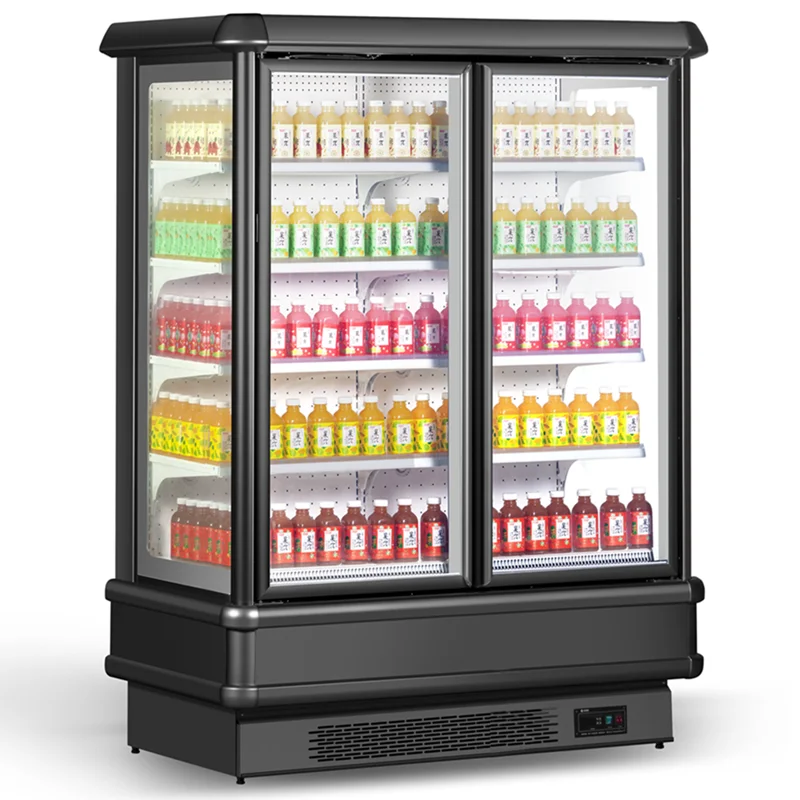 Supermarket Refrigeration Display Fridge Open Chiller Fruit Refrigerator Drink Soft Drinking Fridge With Customized Design - Image 4