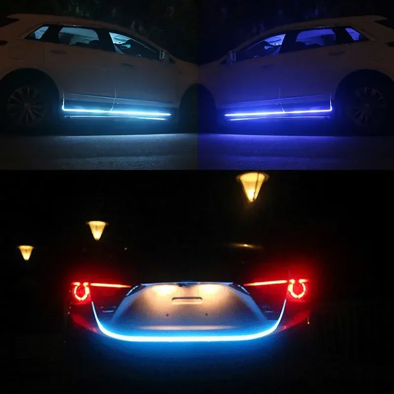 12V 120CM Car LED Daytime Running Light Bar Car Hood Light Bar Car Hood Trim Cover Light Bar Car Hood Ambient Light