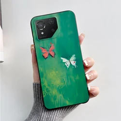 Fashion Marble Shockproof Black Silicone Soft TPU Phone Case for ROG Phone 8 Pro (K01)