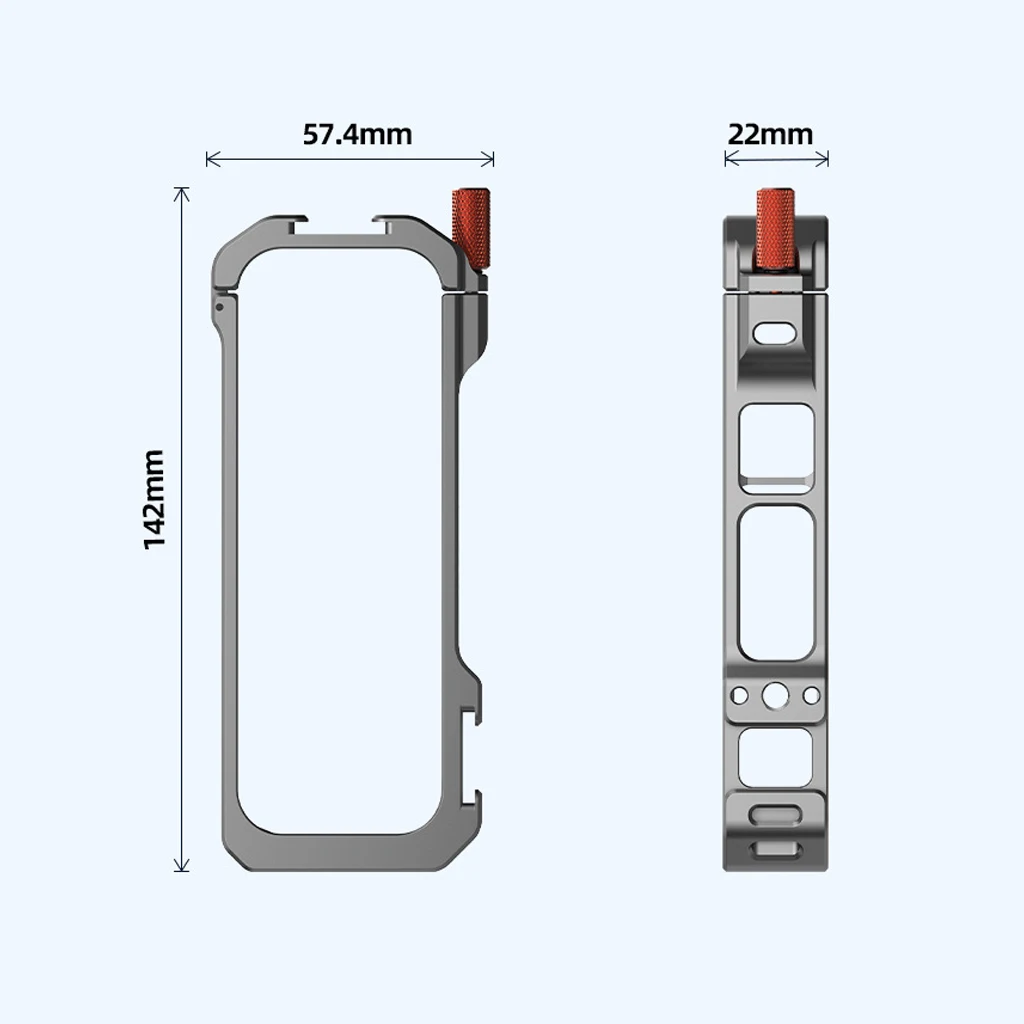 Aluminium x4 Kamera gehäuse Käfig Schutz rahmen mit Kalt schuh halterung Magnet fuß für insta360 x4 Action Kamera Zubehör – Detail 2
