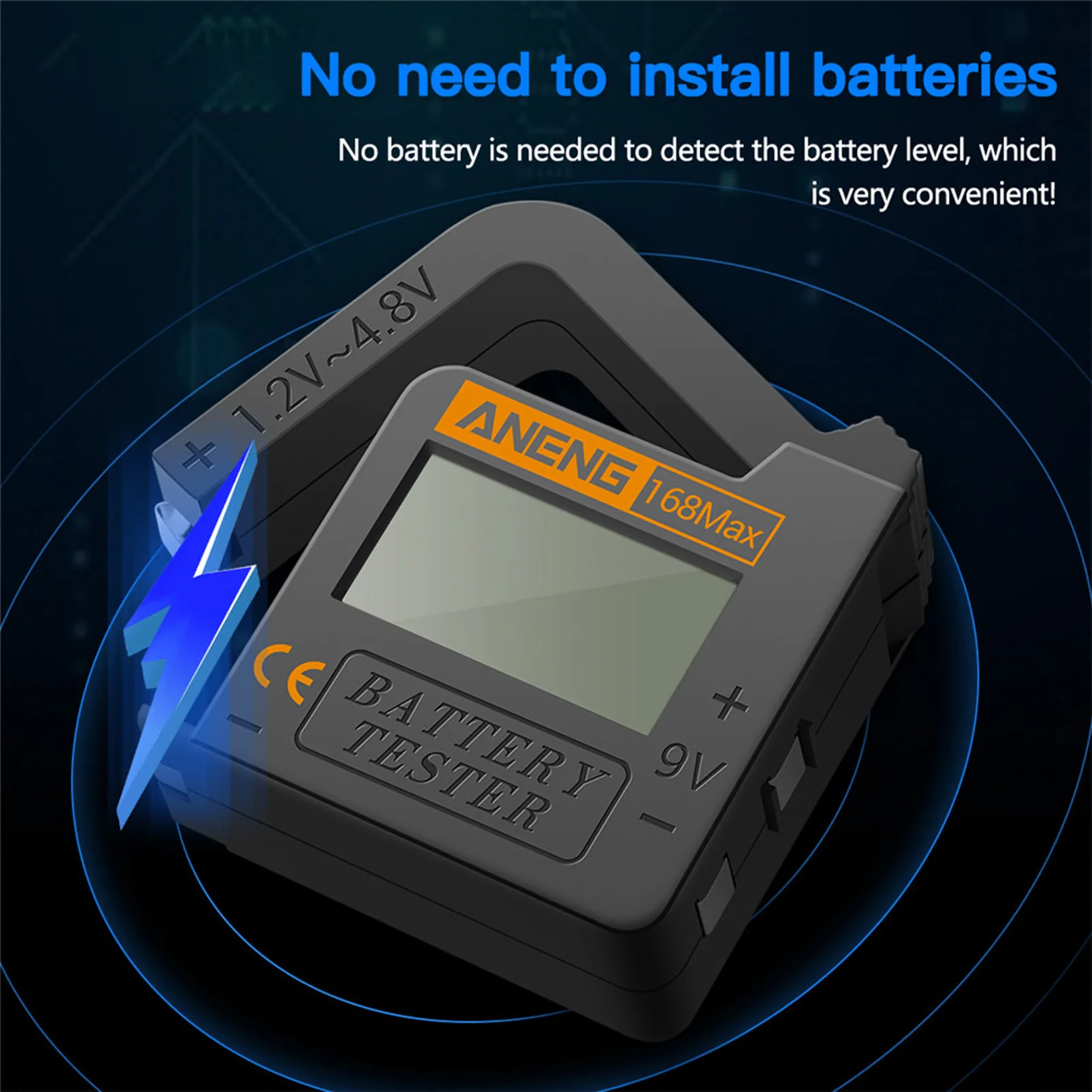 Small Battery Tester Universal Checker Portable Batteries Monitor Baterry Reader For AA AAA C D 1.5V 3.7V 9V Button |