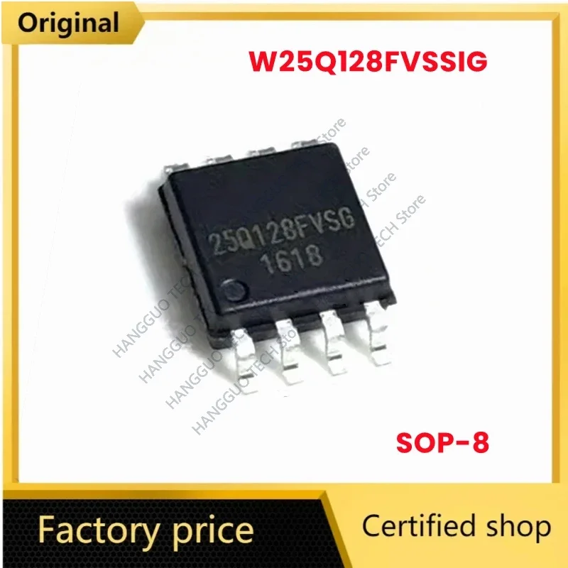 10 Teile/los Original W25Q128FVSG W25Q128JVSIQ 25Q128FVSG 25Q128 W25Q128FVSSIG W25Q128 SOP-8 IC chip