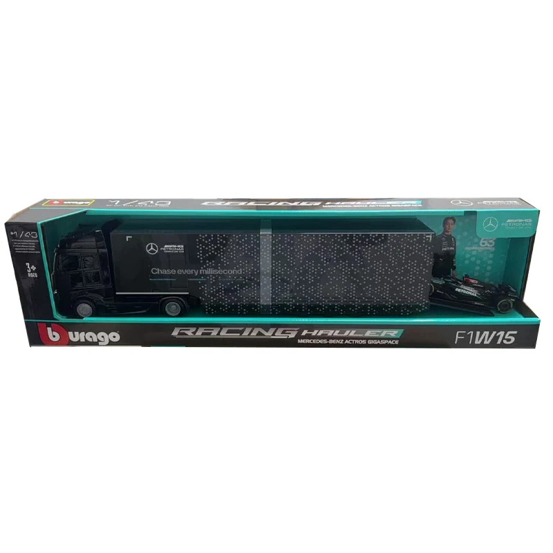 트럭 Bbugo 1:43 F1 운송 Ferrari Sf24 Mercedes-Amg W15 Mclaren Mcl38 레이싱 홀러 합금 미니어처 다이캐스트 모델 완구