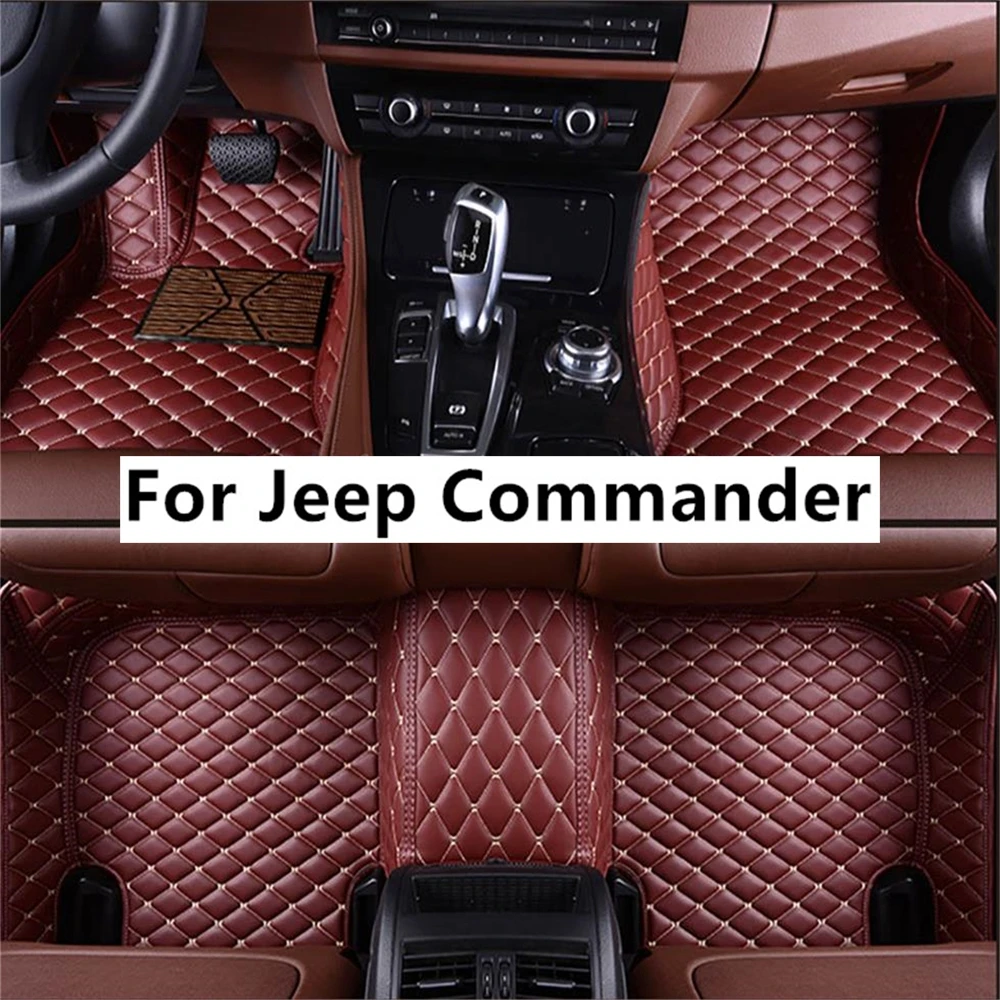 

Solid Color Diamond Custom Car Floor Mats For Jeep Commander 2004-2010 Years Auto Carpets Foot Coche Accessories
