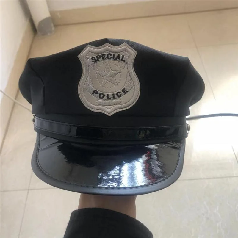 Octagon Policia Cap Classic Adults Cosplay Hat Stage Show Cap for Party Performance Masquerade