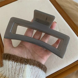 Oversized Elegant Hair Clip - Versatile and Stylish 13cm Accessory (GRAY)