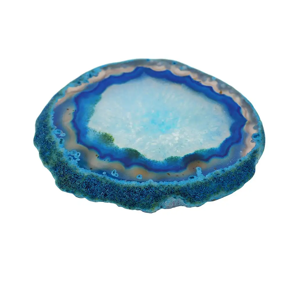 Natural Polished Agate Slices Stones Coasters Cup Mat Irregular Home Decoration Crystals Collection Ornament 60-80mm agate coasters