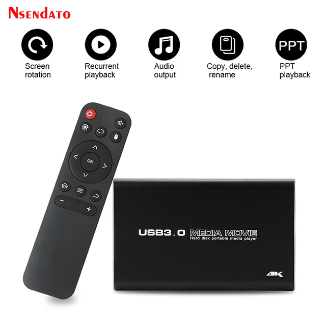 Reproductor Multimedia 4K con USB 3,0, disco duro SATA de 2,5 pulgadas para  USB, HDD, SD, MKV, H.265, AV, TV, AVI, RMVB, WMV, Full HD - AliExpress