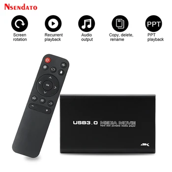 풀 HD 멀티미디어 미디어 플레이어, USB HDD, SD, MKV, H.265, AV, TV, AVI, RMVB, WMV, USB 3.0, SATA, 4K, 2.5 인치