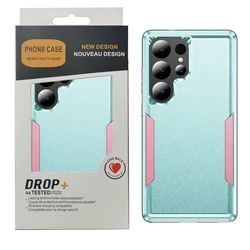 Ultimate Defender Rugged Protective Case - Ott Armor Box Edition for Galaxy S23+ (Green and Pink)
