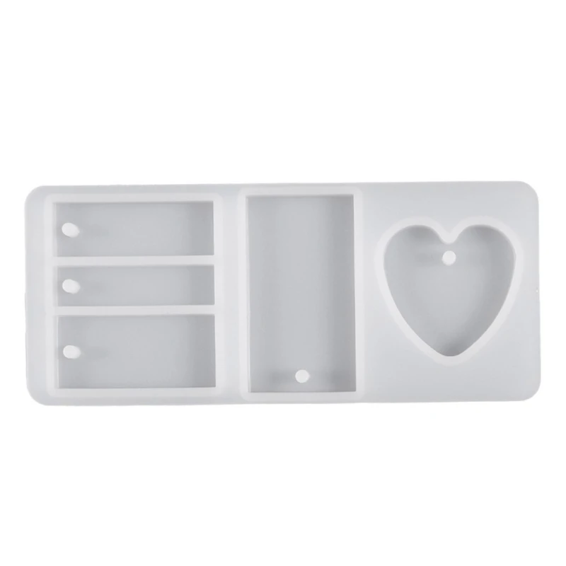 DIY Crystal Resin Heart Rectangle Pendant Mold Unique Accessories Resin Moulds Dropship silicone moulds soap molds french wax mould hand making mold hand making accessories for wax crafts