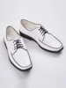 Europe Trend Black Dancer Shoe Popping Hip Hop Dance Suede Patent Genuine Leather Shoes Locking Poppin Performance Shoes White 3
