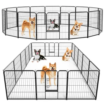 16-Panel Metal Dog Playpen 1