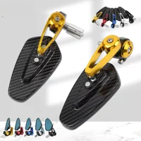 7/8" 22mm CNC Motorcycle Rearview Mirrors Universal Clear Glass Scooter Bar End Handlebar Mirror Rear View Mirror Accessories