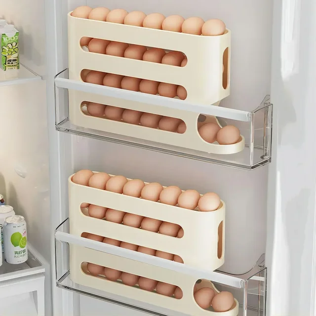 2-4-layer Slide Egg Storage Box Ladder Style Egg Box Storage Refrigerator Side Door Large Capacity Automatic Egg Rolling Machine 4