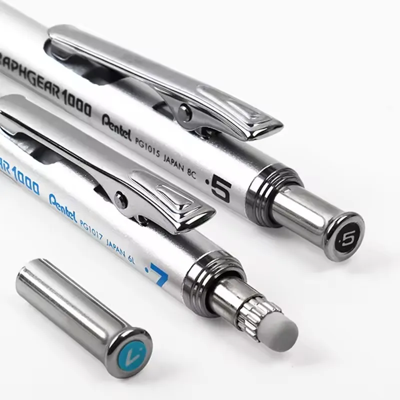 Japan Pentel Mechanical Pencil GraphGear 1000 Metal Bar Premium Automatic Pencils Drawing Drafting Sketching Drafting Stationery 6