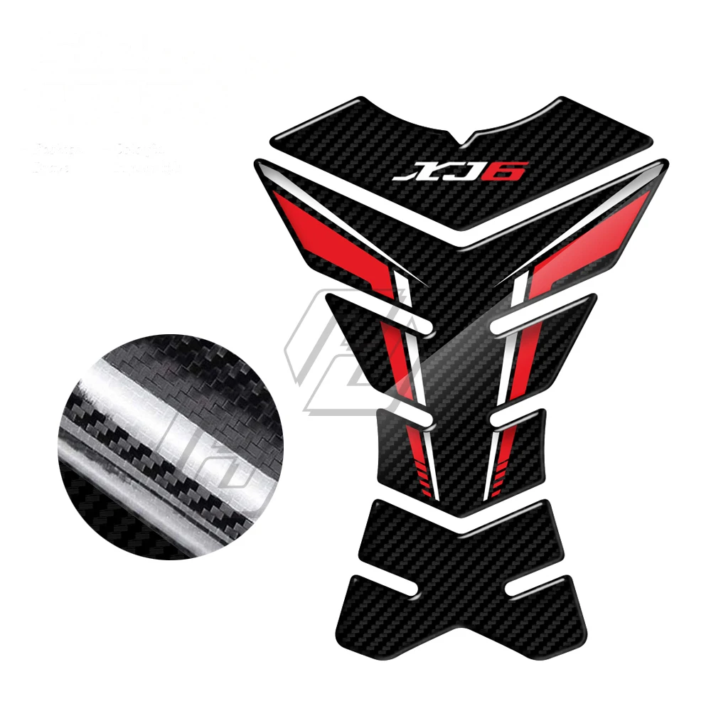 For Yamaha XJ6 SP ABS All Year 3D Carbon-look Motorcycle Tank Pad Protector Sticker