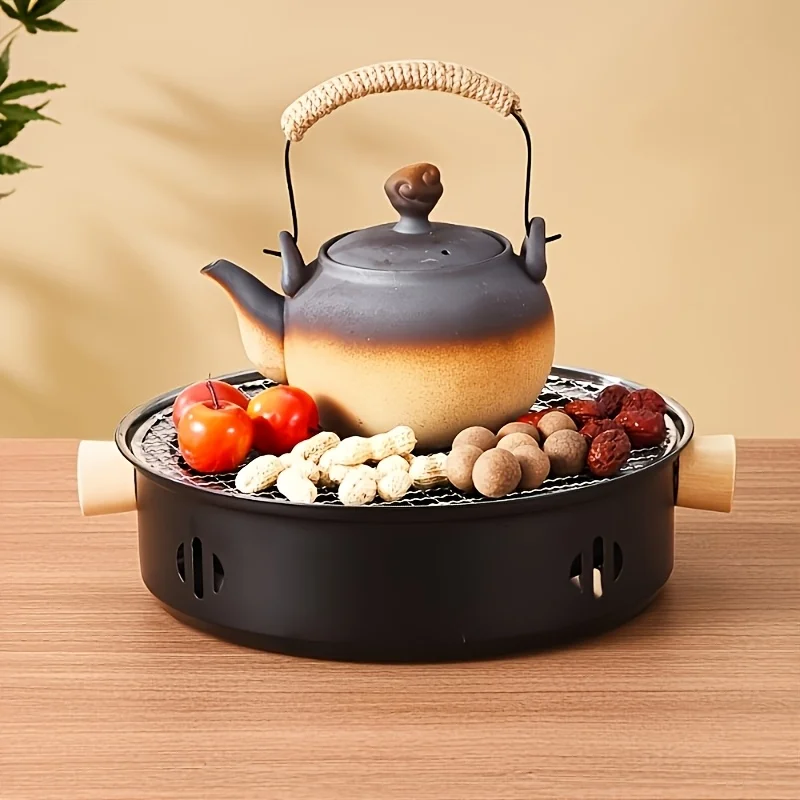 Portable Smokeless Charcoal BBQ Grill with Handles