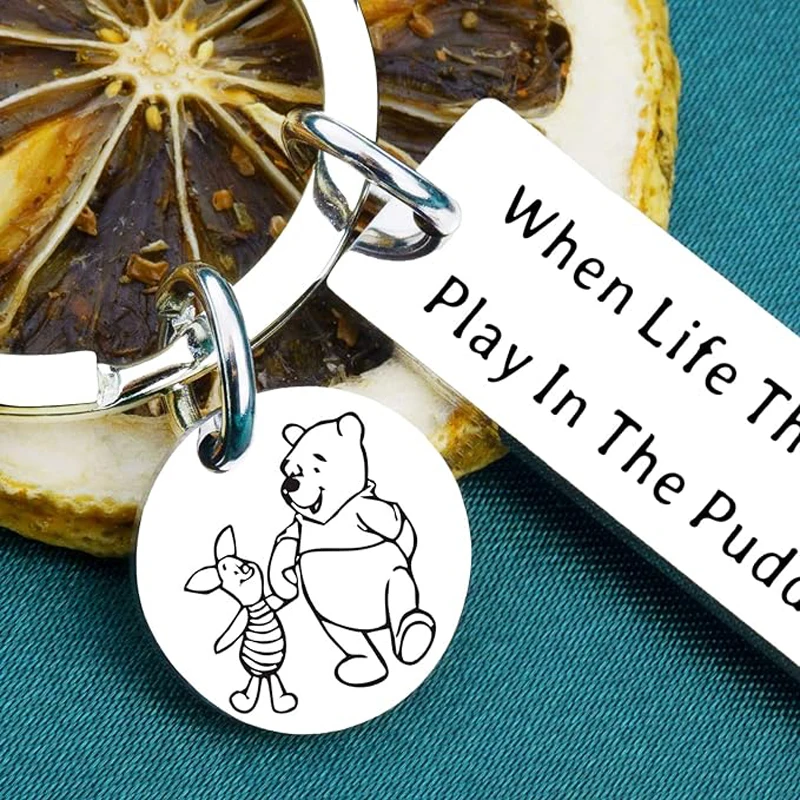 Keychain Winnie The Pooh Quote Necklace Stocking Stuffers For Teen