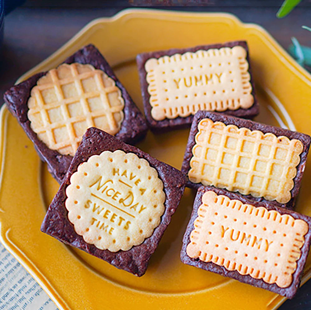 4PcssetWaffleCookieCutterRoundSquareShapeBiscuitCakeMoldDIY
