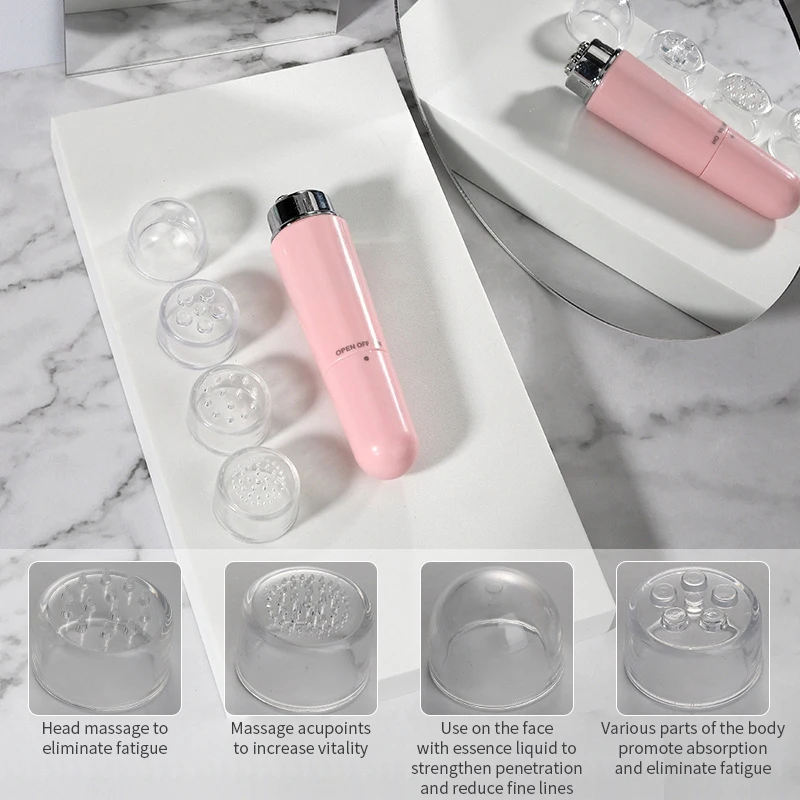 Mini Portable 4 Head Electric Eye Massager Facial Massage Device Pen Facials Great Vibration Lift Face Massage Stick Hot eye massager