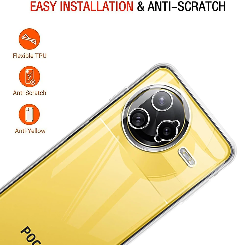 Ultra Thin Shockproof Clear Silicone Soft Shell Back Cover Case