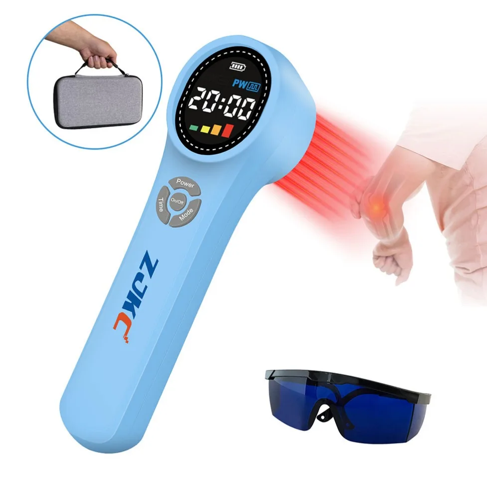 

ZJKC 980nm 810nm 660nm Physiotherapy Apparatus Cold Laser Therapy Device for Body Muscle Pain Relief Sciatica Tendinitis 3600mAh