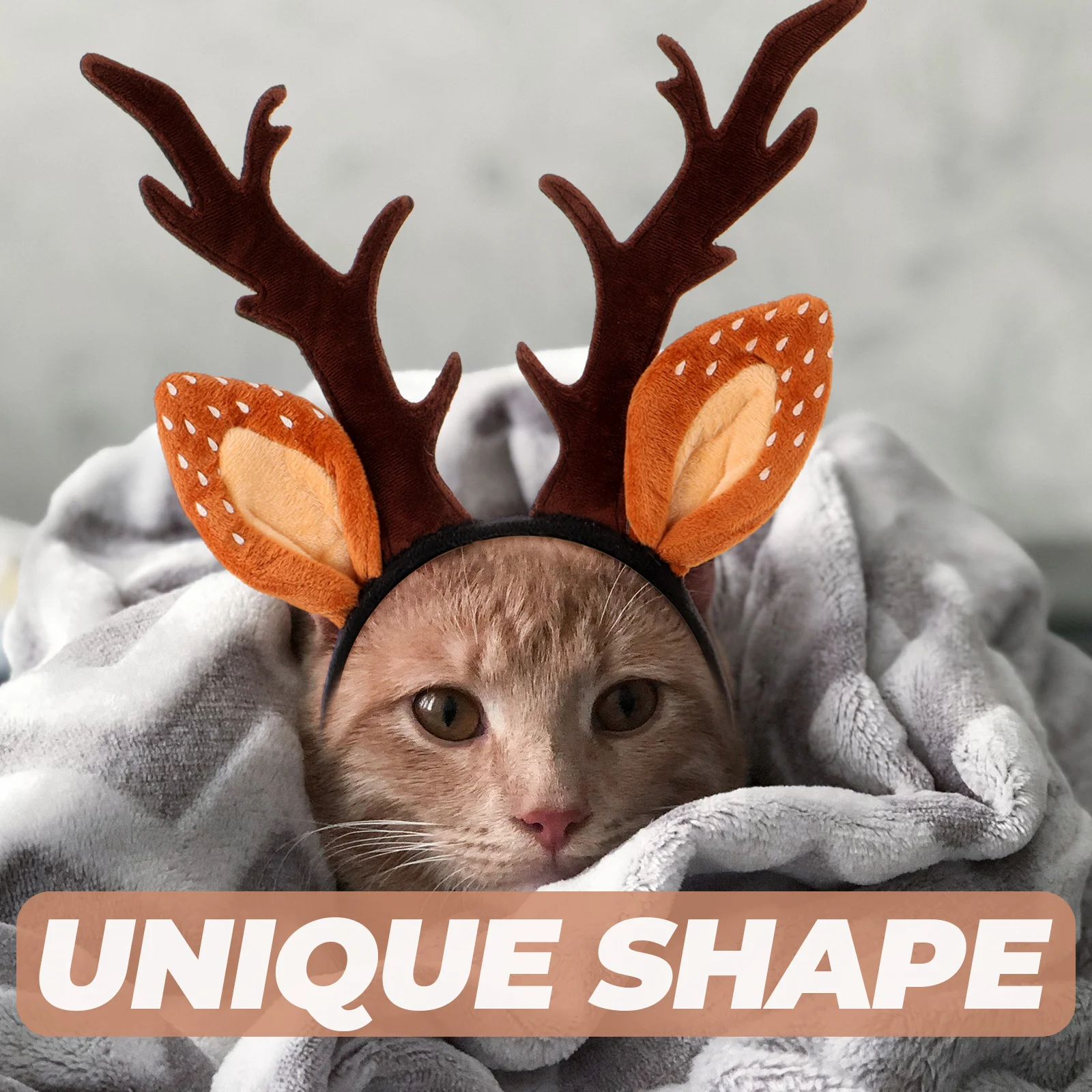Reindeer Dog Costume Puppy Ears Toys Headband Halloween Christmas for Cat Child 5