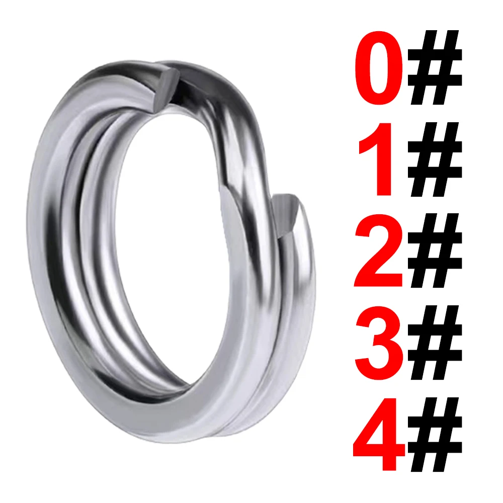 50pcs-Stainless-steel-fishing-split-Rings-flat-fishing-swivel-knot-lure ...