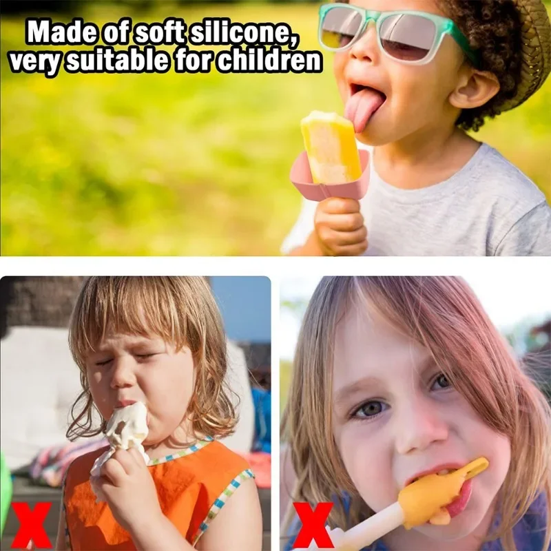 Popsicle Mold Drip-Proof Popsicle Rack Drip Free Ice Holder No Mess Free Frozen Treats Rack Holder with Straw Ice Cream