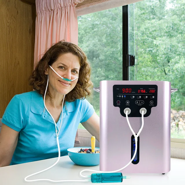 Suyzeko Hydrogen Inhalation Machine 900ML Hydrogen Generator Water Ionizer H2 Inhaler Therapy High-Purity OxyHydrogen Home Care