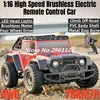 70KM/H High Speed Electric Remote Control Car 2.4G 4WD 1:16 LED Headlights Vehicle Crawler Climb Off Road Brushless RC Car Toy 1