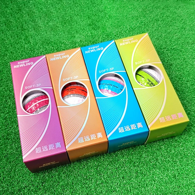3pcs/box Supur NEWNING Golf Games Ball Super Long Distance Three layer Ball for Professional Competition Game Ball Golfers Gift 3