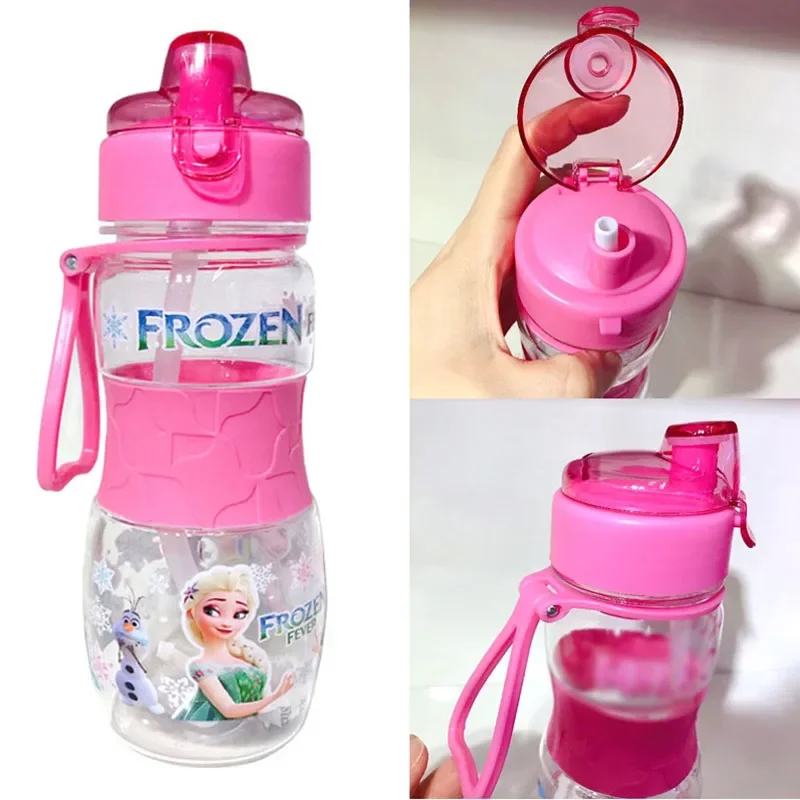 

Cartoon Frozen Student Sippy Cup Children's Cartoon Straw Cups Creative Small Mouth Space Cup Handle Cups Water Bottle Portable