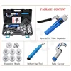 HVAC Hydraulic Swaging Tool Kit Manual Copper Alumimum Pipe Expanding Machine 11 Heads Tube Expander 3/8 To 1-5/8in CT/VG-300A 3