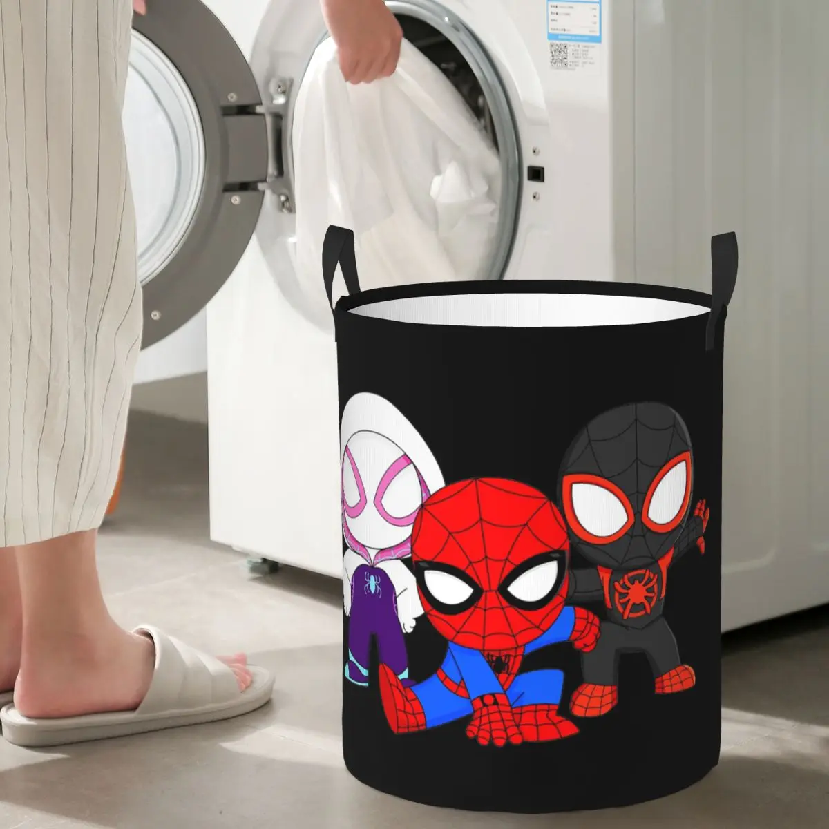 Ghost Spider Foldable Laundry Baskets Dirty Clothes Toys Sundries Storage Basket Large Waterproof Box For Home Kids 4