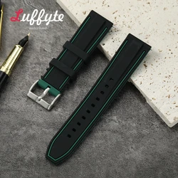 Colorful Soft Silicone Quick Release Watchband - Universal Replacement Bracelet Strap - 22mm (Green)