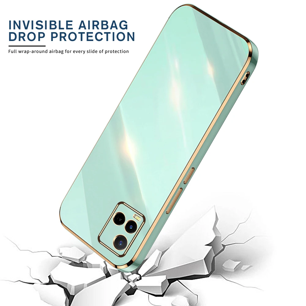 Plating Texture Case for Vivo Y21 Y21s V2111 Y21t V2135 Y21a cover cases for vivo Y33 4G V2109 Shockproof Phone Case_voghion.com