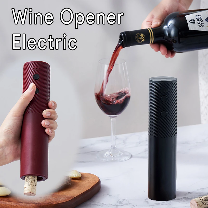 ElectricRedWineOpenerRechargeableAutomaticCorkscrewWineOpeners