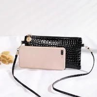 Mini sac messager en PU pour femme, sac à main pour fille, motif crocodile, porte-monnaie, sac à main pour téléphone, mode initiée, designer de luxe 3