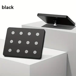Luxurious 10 - Inch Large Pressurized Overhead Shower Head (Black)