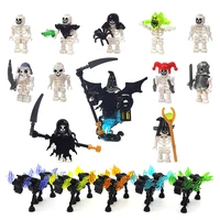 MOC Halloween Skeleton Army Mini Doll Building Blocks DIY Assembled Building Blocks Character Doll Skeleton Horse Ornaments Toy 1